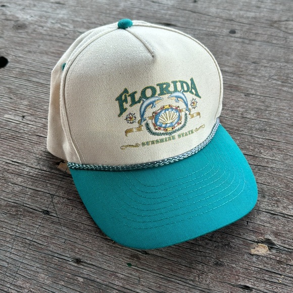 Vintage Flordia Sunshine State Snapback / Rope Trucker Style / 90s - Picture 1 of 9